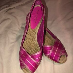 Lauren Ralph Lauren Cecilia Plaid Wedges